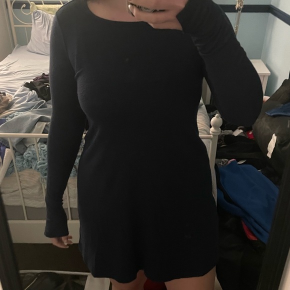 Navy Blue Gap Long Sleeve T-Shirt Dress - Picture 5 of 5